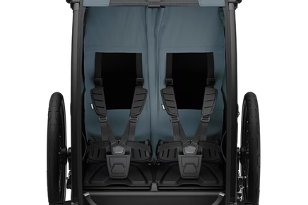 Przyczepka rowerowa wielofunkcyjna na dwa miejsca Thule Chariot Cab – ciemnoszara
