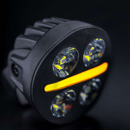 Światła drogowe Strands biało-żółte Nuuk D-Line MC Driving Light 3"