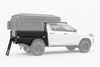 AluBlack Platforma ładunkowa ze skrzyniami do przechowywania do Toyota Hilux 2016+ z podwójną kabiną, zestaw do Alu-Cab ModCAP
