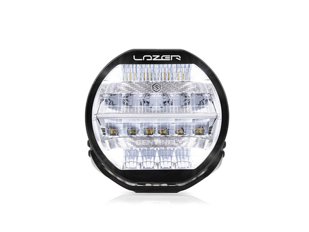 Okrągła lampa LED Lazer Lamps Sentinel 9″ Chrome — chromowane wnętrze, ze światłem pozycyjnym