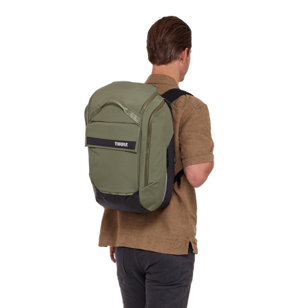 Hybrydowa sakwa rowerowa i plecak Thule Paramount 26 l – zielona soft green