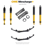 Zawieszenie OME Nitrocharger+ Toyota Hilux Travo MY26 20–40/50 mm – stałe 600 kg z tyłu, wielopiórowe – bez dystansu przewodów hamulcowych