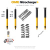 Zestaw zawieszenia OME Nitrocharger+ – Jeep Wrangler JK Unlimited 2.8 Diesel 2006–2008 LHD, 100 mm, średnie obciążenie tyłu, dłuższe amortyzatory przodu, terenowy