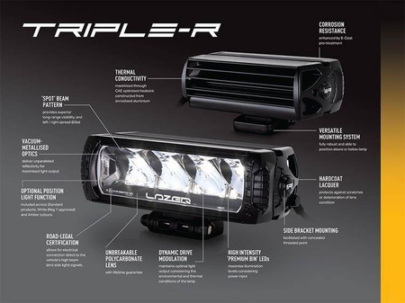 Zestaw dwóch lamp LAZER TRIPLE-R 750 Elite (Gen2) z systemem montażu w fabrycznym grillu - Mercedes-Benz Vito (2014 - 2020)