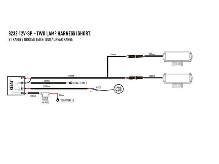 Wiązka Lazer Lamps do dwóch lamp — 12 V, Superseal