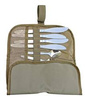 Zestaw sztućców Camp Cover dla 4 osób w etui — kolor khaki