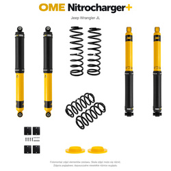 Zestaw zawieszenia OME Nitrocharger+ – Jeep Wrangler JL 4-drzwiowy 3.6 V6, 50 mm, pod sam zderzak, stałe 300 kg z tyłu