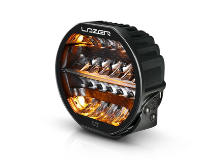 Okrągła lampa LED Lazer Lamps Sentinel 9″ Elite — czarna, ze światłem pozycyjnym