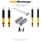 Zestaw zawieszenia OME Nitrocharger+ – Toyota LC100 4.7 V8 10.2000–2007, lift tyłu 10–20 mm, standardowy przód, stałe 200 kg z tyłu, mocniejszy tył