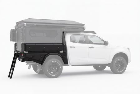 AluBlack Platforma ładunkowa ze skrzyniami do przechowywania do Isuzu D-Max 2023+ z podwójną kabiną, zestaw do Alu-Cab ModCAP