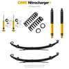 Zestaw zawieszenia OME Nitrocharger+ – Ford Ranger PHEV 2025+, lift 20–40/45–50 mm, średnie obciążenie tyłu, resory wielopiórowe
