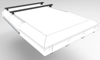 Belki nośne Alu-Cab 1250 mm – czarne, 2 szt., bez stóp