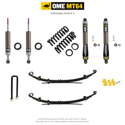 Zestaw zawieszenia OME MT64 – Volkswagen Amarok II, 20/40 mm, średnie obciążenie tyłu, resory wielopiórowe, mocniejsze tłumienie przodu