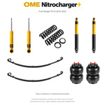 Zestaw zawieszenia OME Nitrocharger+ – Ford Ranger PX III 2019–2022, 30/40 mm, średnie obciążenie tyłu, standardowe tłumienie przodu, mocniejsze tłumienie tyłu, resory paraboliczne