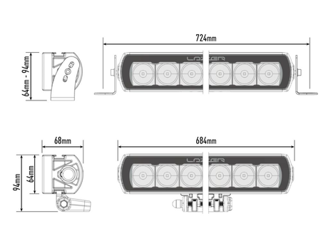 Listwa świetlna LED Lazer T16 Evolution