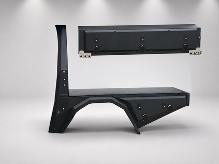 AluBlack Platforma ładunkowa ze skrzyniami do przechowywania do Toyota Land Cruiser 79 z podwójną kabiną, zestaw do Alu-Cab ModCAP