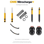 Zestaw zawieszenia OME Nitrocharger+ – Ford Ranger PX III 2019–2022, 45/40 mm, stałe 300 kg z tyłu, standardowe tłumienie przodu, standardowe tłumienie tyłu, resory paraboliczne