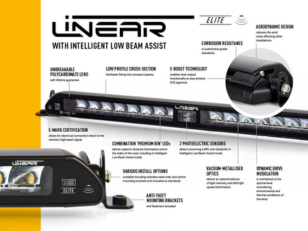 Listwa świetlna LED Lazer Lamps Linear-18 Elite i-LBA, z wiązką