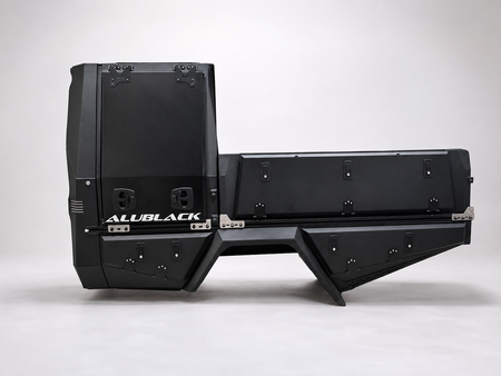AluBlack Platforma ładunkowa ze skrzyniami do przechowywania do Toyota Land Cruiser 79 z pojedynczą kabiną, zestaw do Alu-Cab ModCAP