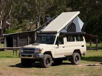Dach otwierany Alu-Cab "Hercules G2" do Toyota Land Cruiser 75 & 78 - beżowy