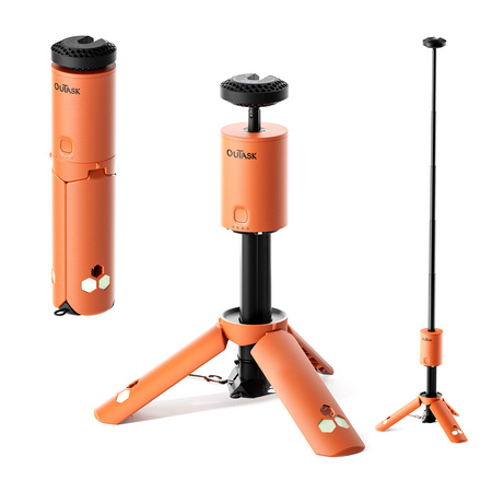 Teleskopowa lampa kempingowa LED OuTask TD-1 500 lm – pomarańczowa