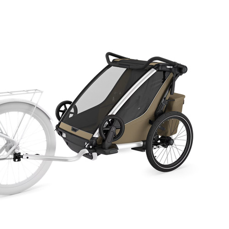 Przyczepka rowerowa dla dziecka Thule Chariot Cross 2 Double – khaki