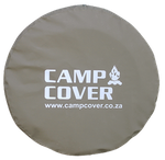 Pokrowiec na koło zapasowe Camp Cover z nadrukiem odblaskowym — do 78 cm — kolor khaki