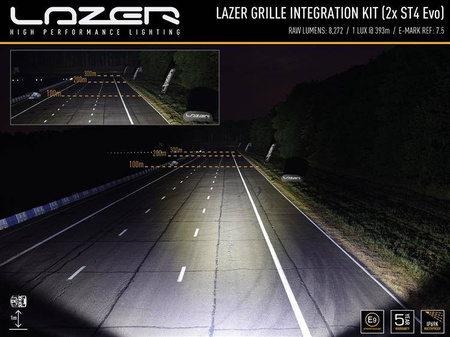 Zestaw lamp LED do grilla Lazer Lamps 2 × ST4 Evolution — Toyota Hilux Revo Invincible X (2018–2020)