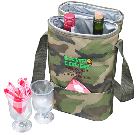 Torba termiczna na 2 butelki Camp Cover — wzór maskujący