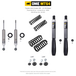 Zestaw OME MT64 – Toyota Land Cruiser 200 2007–2021 4.5 Diesel, przód 50/tył 20 mm, KDSS, stałe 600 kg z tyłu; przód standardowe; tył mocniejsze