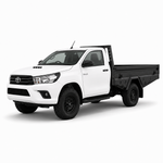 AluBlack Platforma ładunkowa z opuszczanymi burtami do Toyota Hilux 2016+ z pojedynczą kabiną