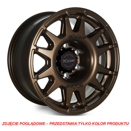 Felga aluminiowa Evo Corse DakarSuperZero 8.5x17" do off-roadu i rajdów terenowych - brązowa matowa - Toyota