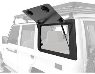 Lewe aluminiowe okno uchylne Front Runner Gullwing do Toyoty Land Cruiser 76
