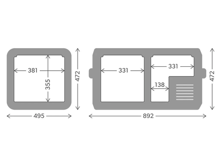 Lodówka/zamrażarka turystyczna Dometic CFX5 75DZ (Dual Zone)