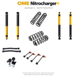 Zestaw zawieszenia OME Nitrocharger+ – Jeep Wrangler JL 4-drzwiowy 3.6 V6, Sport 90 / Rubicon 65 mm, lekki przód, średnie obciążenie tyłu, terenowy