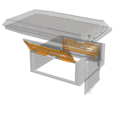 Zestaw wewnętrznych zabezpieczeń okiennych Alu-Cab ModCAP Molle Side Window Grid (DC & XC)