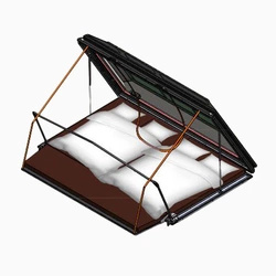 Namiot dachowy Alu-Cab ModCAP Family Roof do Toyota Land Cruiser 79 z zaczepami oraz zadaszeniem LHS