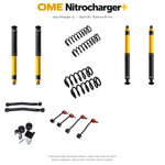 Zestaw zawieszenia OME Nitrocharger+ – Jeep Wrangler JL 4-drzwiowy 2.2 Diesel, Sport 90 / Rubicon 65 mm, lekki przód, stałe 300 kg z tyłu, terenowy