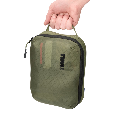 Półprzezroczysty pokrowiec Thule Compression Packing Cube – miękka zieleń, mały