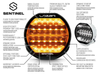 Okrągła lampa LED Lazer Lamps Sentinel 9″ Highline Gen2 — biała