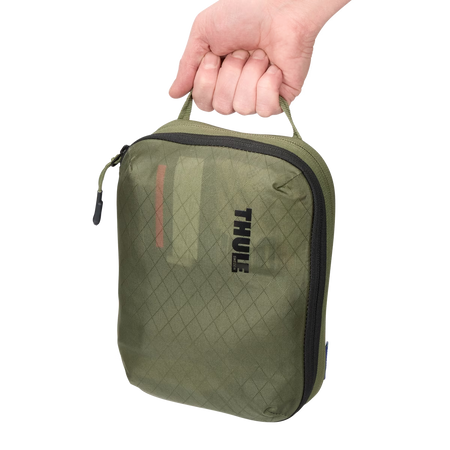 Półprzezroczysty pokrowiec Thule Compression Packing Cube - miękka zieleń, mały