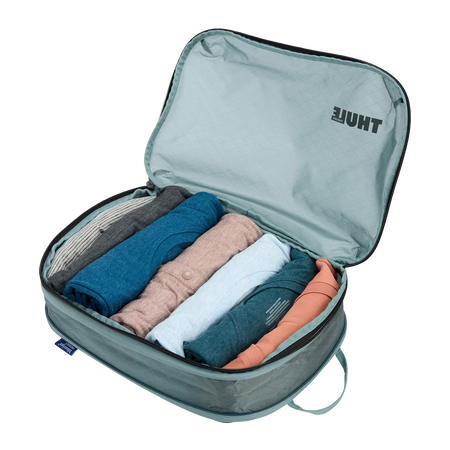 Półprzezroczysty pokrowiec Thule Compression Packing Cube - szary staw, średni