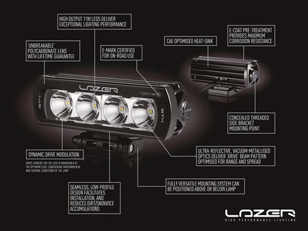 Zestaw lamp LED do grilla Lazer Lamps 2 × ST4 Evolution — Volkswagen T6.1 (2019+)