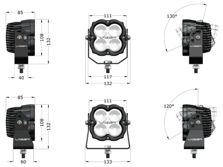 Lampa robocza LED Lazer Utility-80 Gen2 SLIM