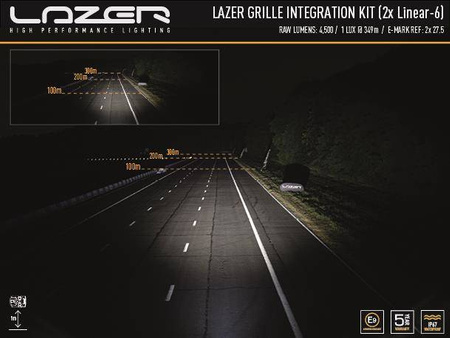 Zestaw lamp LED do grilla Lazer Lamps 2 × Linear 6 Standard — Toyota Hilux Revo (Com., Invincible) 2021+