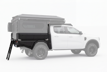 AluBlack Platforma ładunkowa ze skrzyniami do przechowywania do Ford Ranger 2023+ z podwójną kabiną, zestaw do Alu-Cab ModCAP