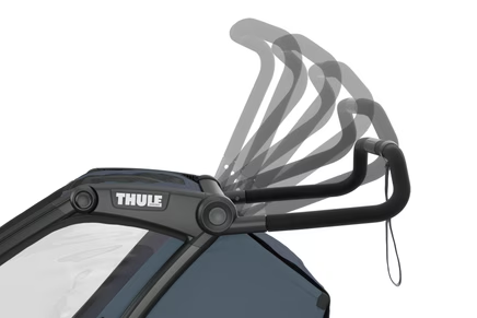 Przyczepka rowerowa wielofunkcyjna na dwa miejsca Thule Chariot Cab – ciemnoszara