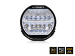 Okrągła lampa LED Lazer Lamps Sentinel 9″ Chrome — chromowane wnętrze, ze światłem pozycyjnym