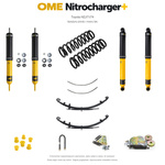 Zestaw zawieszenia OME Nitrocharger+ – Toyota Land Cruiser HZJ71/HZJ74 4.2 Diesel, lekki przód, stałe 250 kg tyłu, dodatkowe pióra
