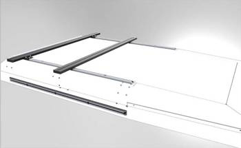 Belki nośne Alu-Cab 1450 mm – czarne, 2 szt., bez stóp